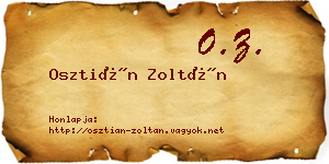 Osztián Zoltán névjegykártya